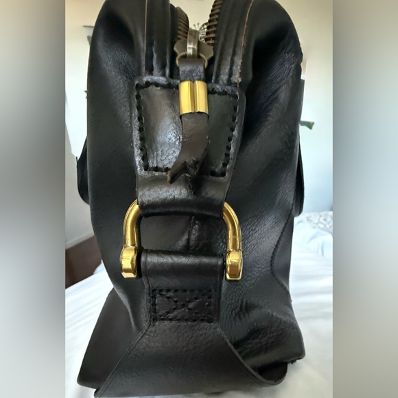 Madewell Glasgow Leather Black Satchel Bag - Picture 7 of 16